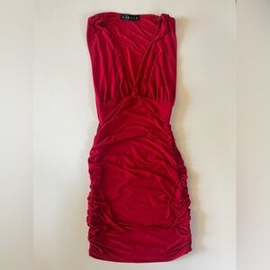 Deep Red Fitted Dress